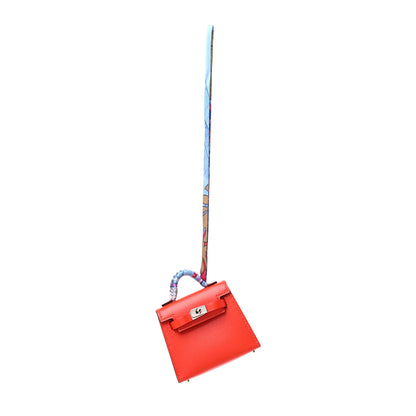 Hermes Tadelakt Mini Kelly Twilly Bag Charm Capucine 1 of 6