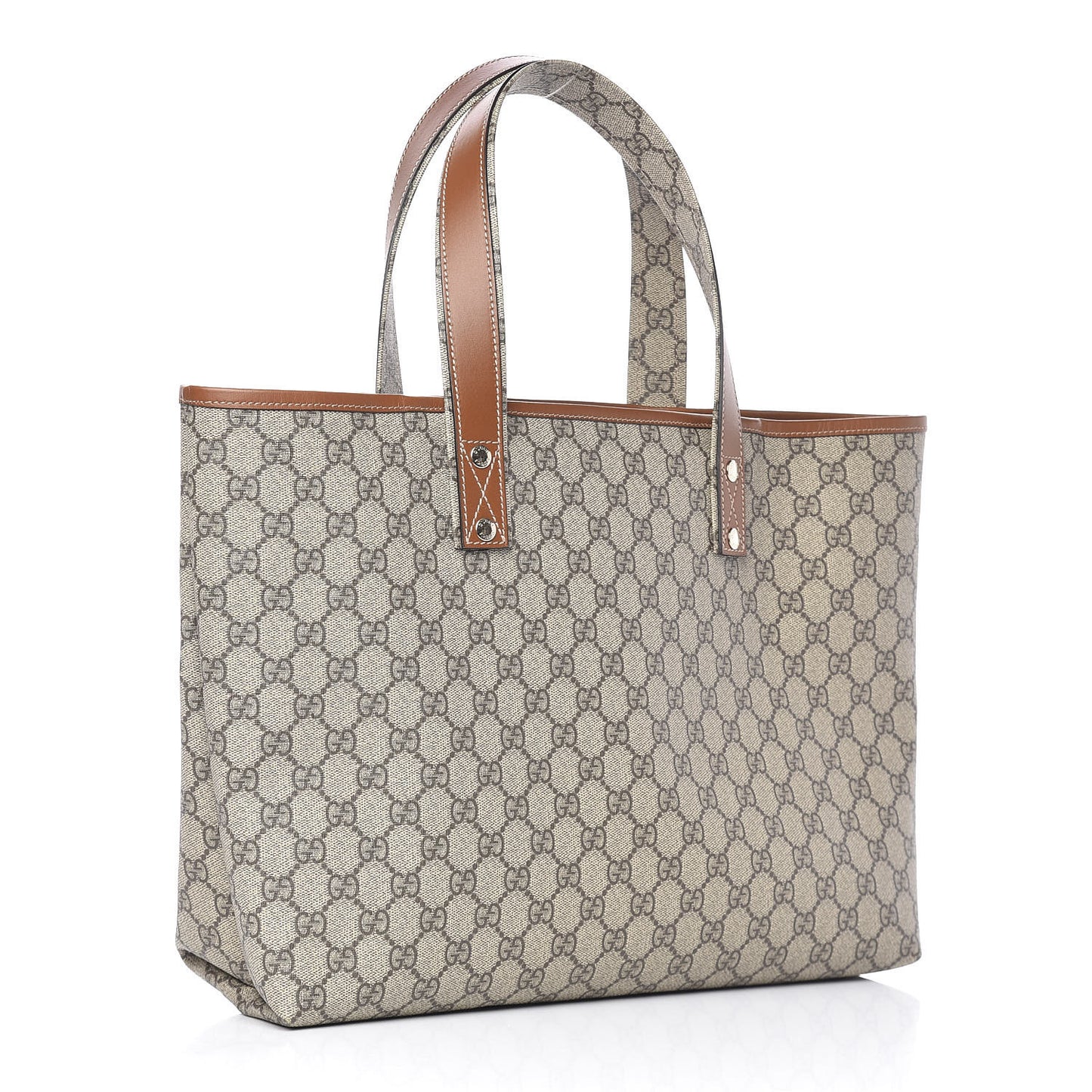 GG Plus Monogram Medium Signature Web Loop Tote Brown