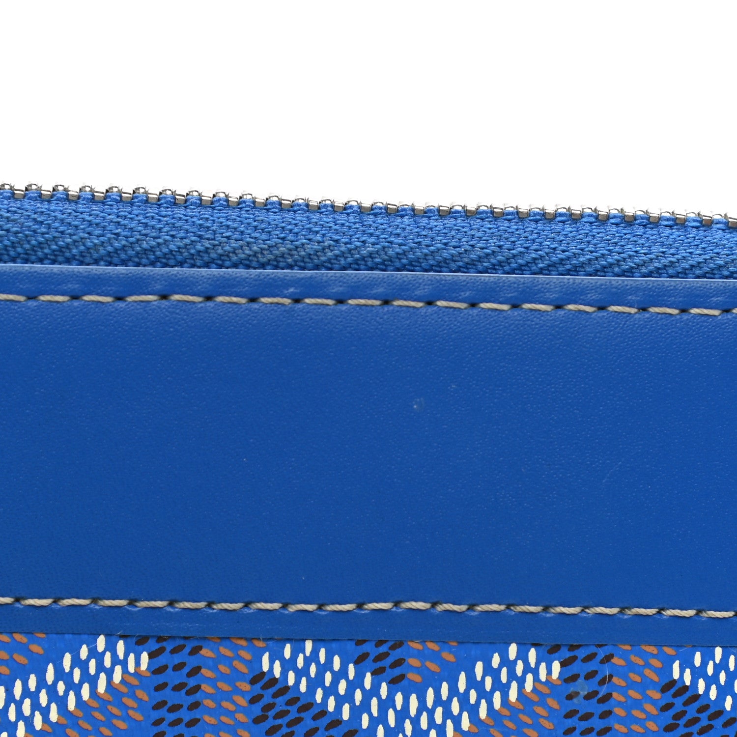 Goyard Goyardine Matignon Zip Around GM Wallet Blue 8 of 9