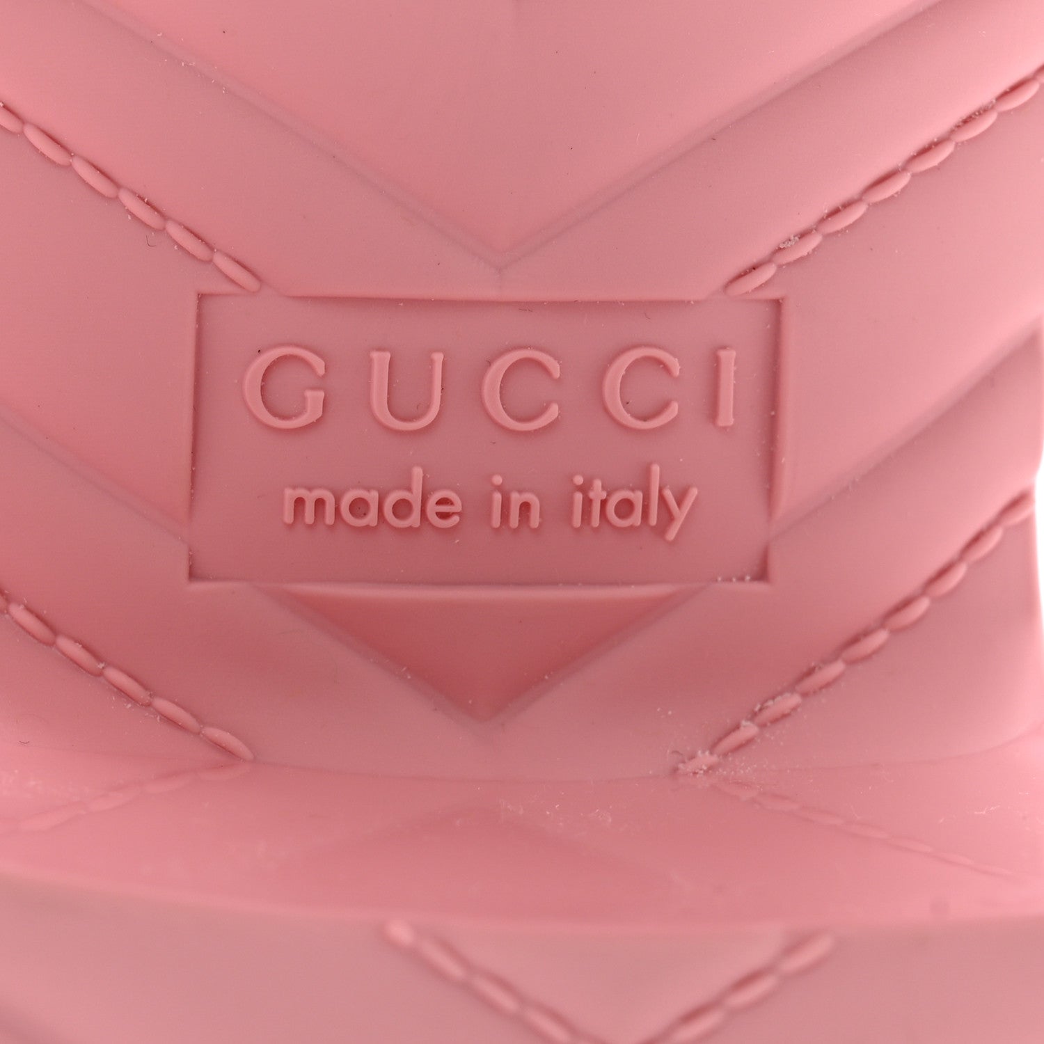 Gucci Rubber Gucci Logo Womens Platform 20/60mm Slide Sandals 37 Wild Rose 7 of 9