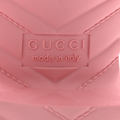 Gucci Rubber Gucci Logo Womens Platform 20/60mm Slide Sandals 37 Wild Rose 7 of 9