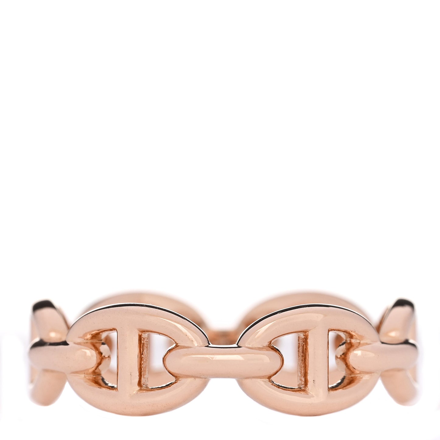 18K Rose Gold PM Chaine d'Ancre Enchainee Ring 53 6.5