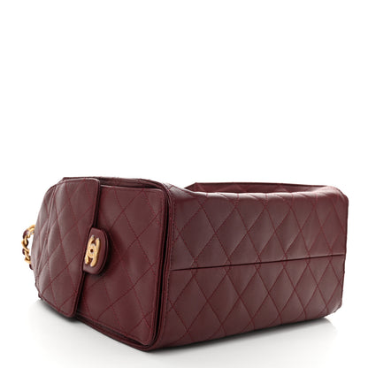 Chanel Caviar Quilted Small Chanel 25 Handbag Burgundy 4 of 10