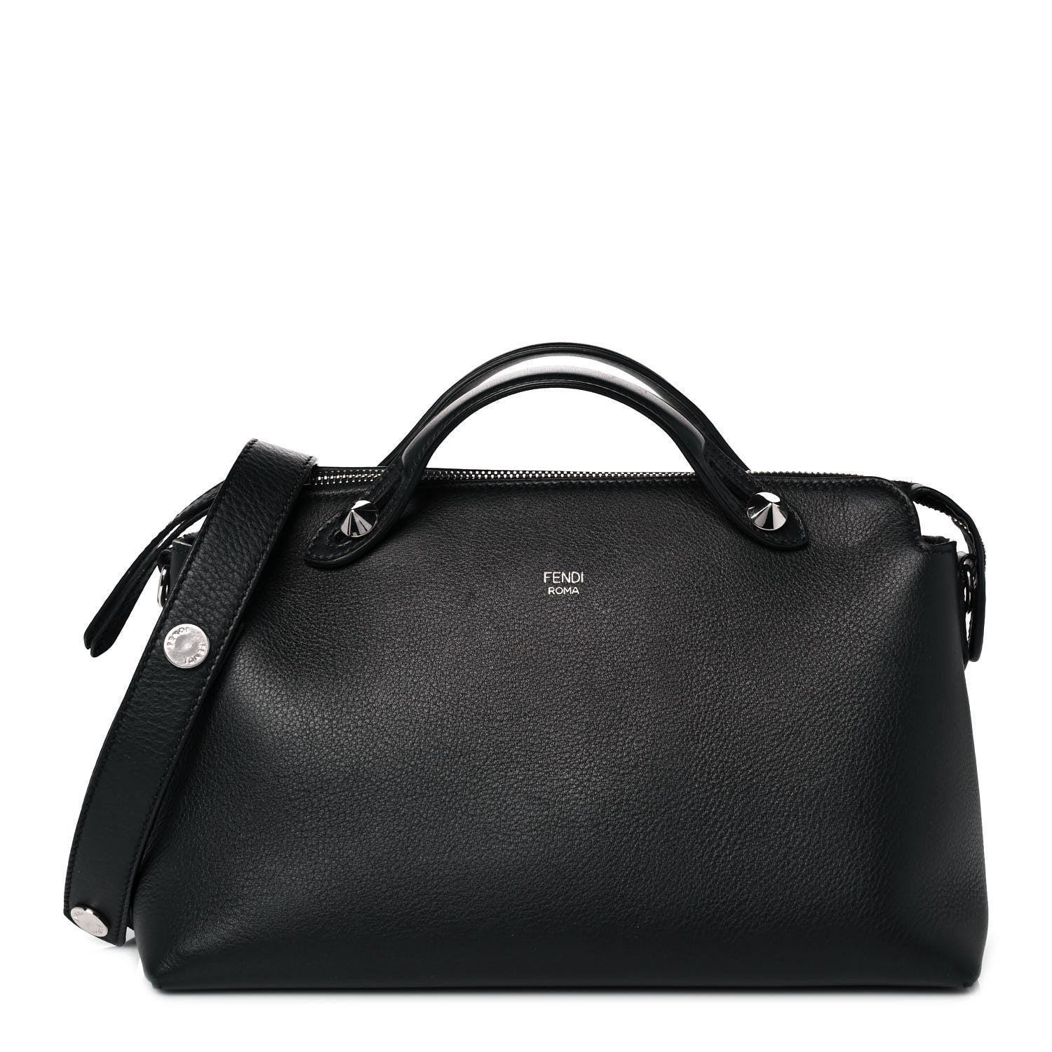 Fendi Vitello Dolce Medium By The Way Boston Bag Black 2 of 20