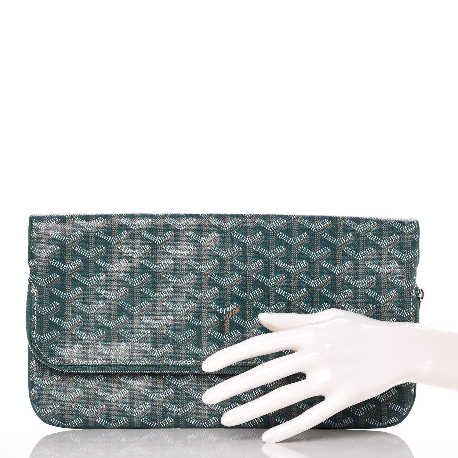 Goyard Goyardine Sainte Marie Soft Clutch Green 2 of 8