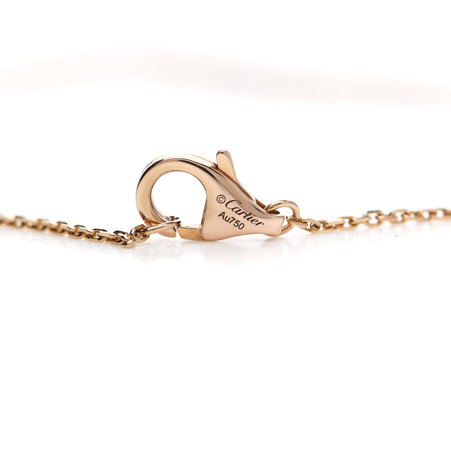 18K Pink Gold Diamond Pink Opal XS Amulette de Cartier Pendant Necklace