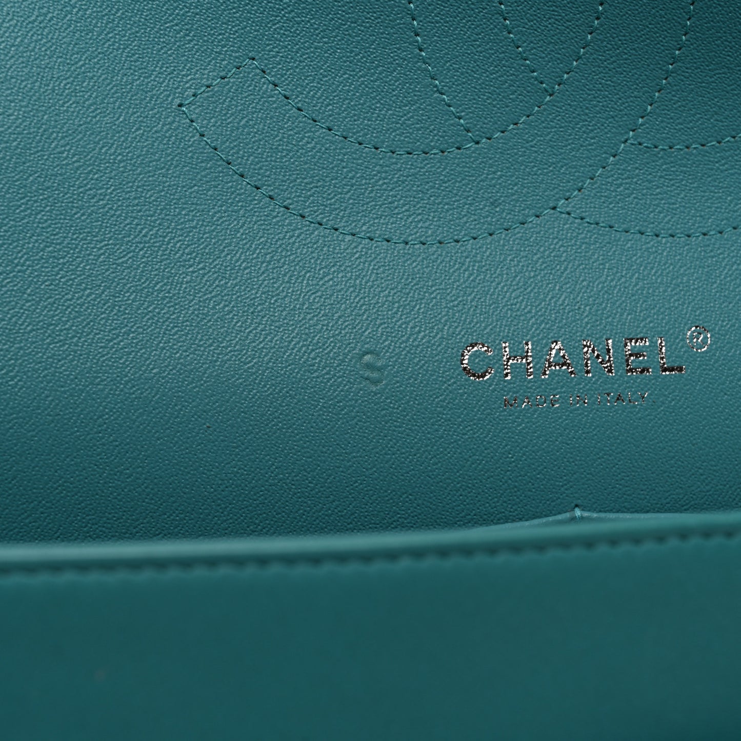 Lambskin Quilted Jumbo Double Flap Turquoise