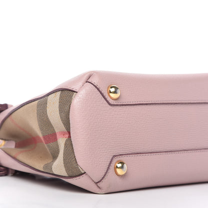 Burberry Grainy Calfskin House Check Small Banner Tote Pale Orchid 6 of 16