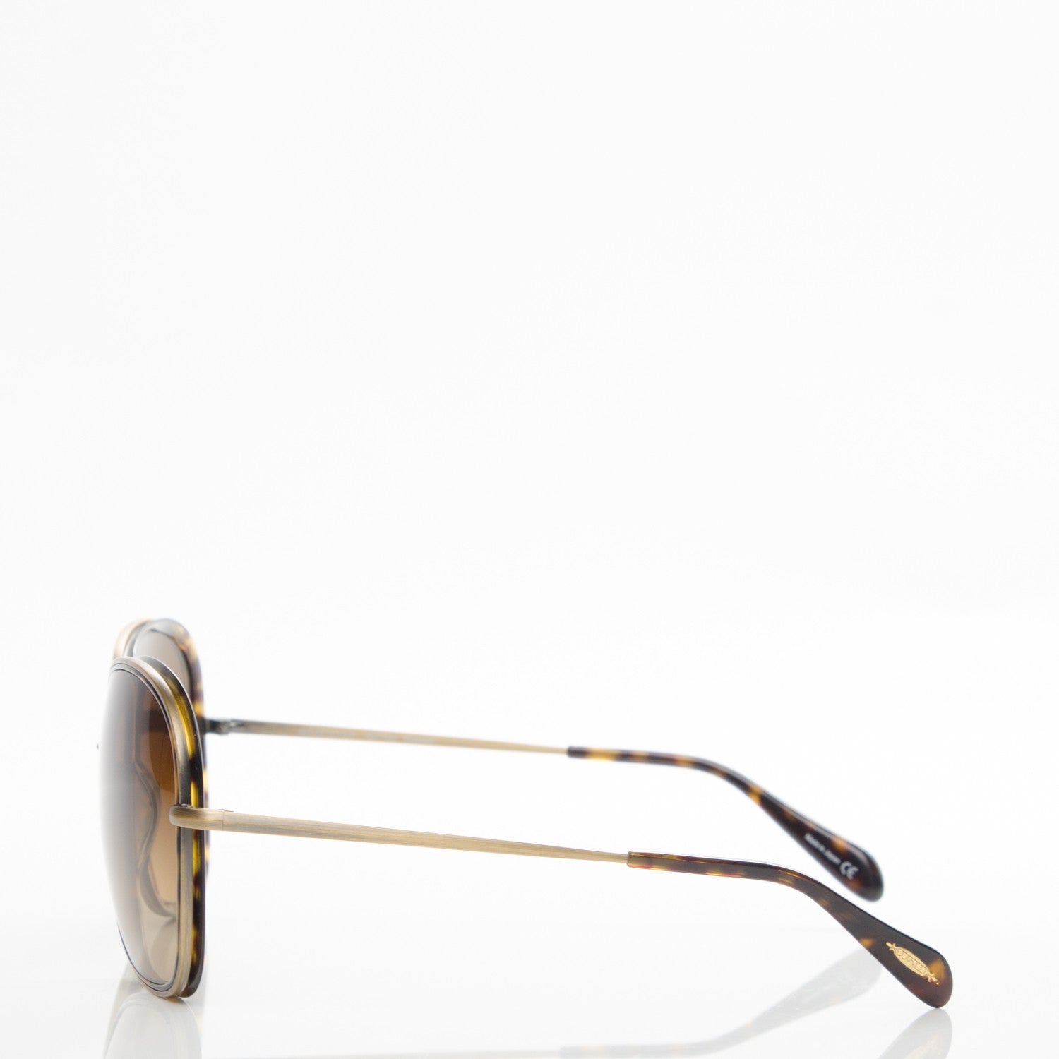 Oliver Peoples Emely Aviator Sunglasses Havana 2 of 7