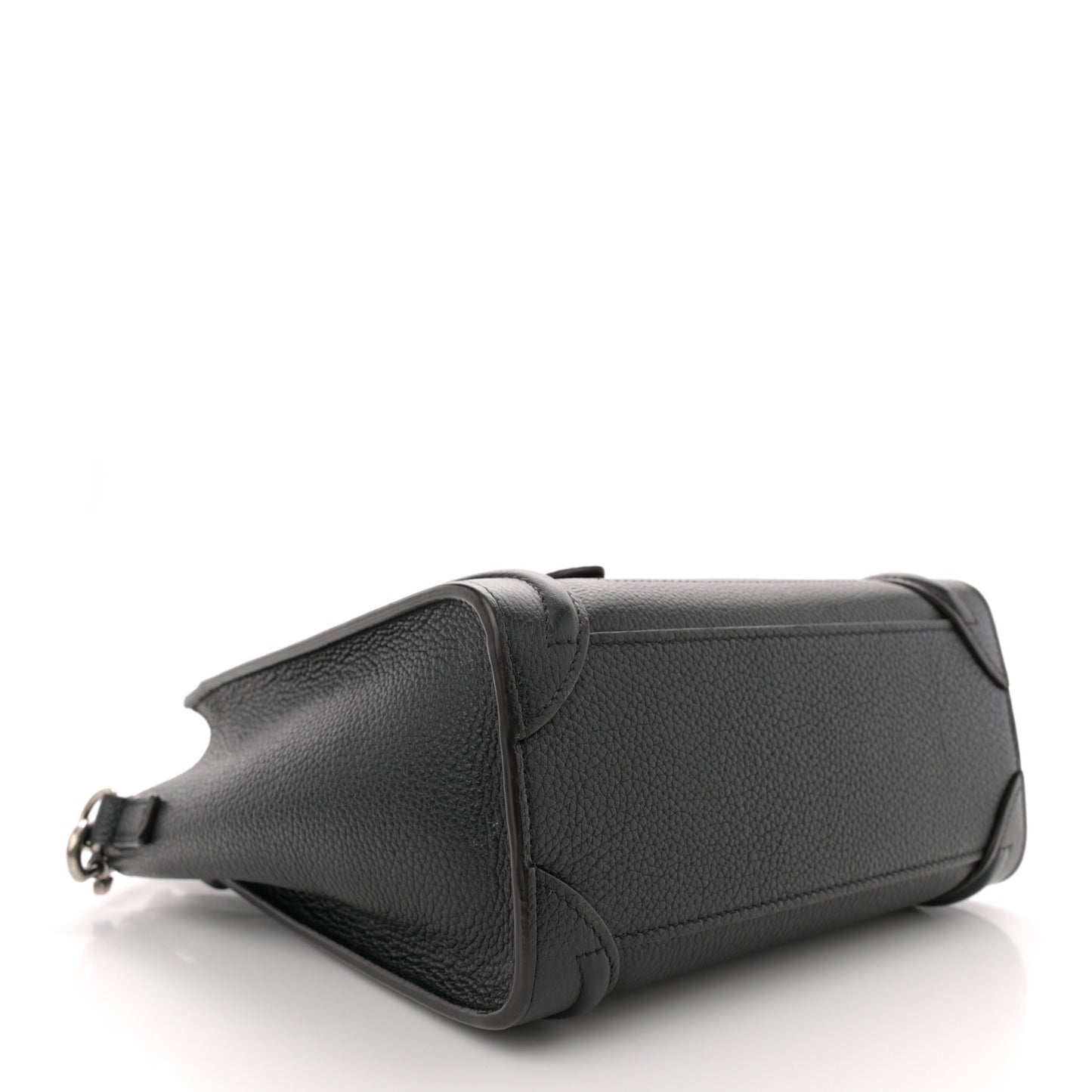 Drummed Calfskin Nano Luggage Black