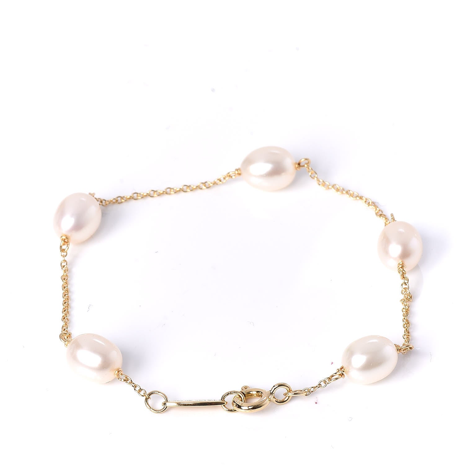 Tiffany 18K Yellow Gold Pearl 6-6.5mm Elsa Peretti Pearls By The Yard Bracelet 3 of 5
