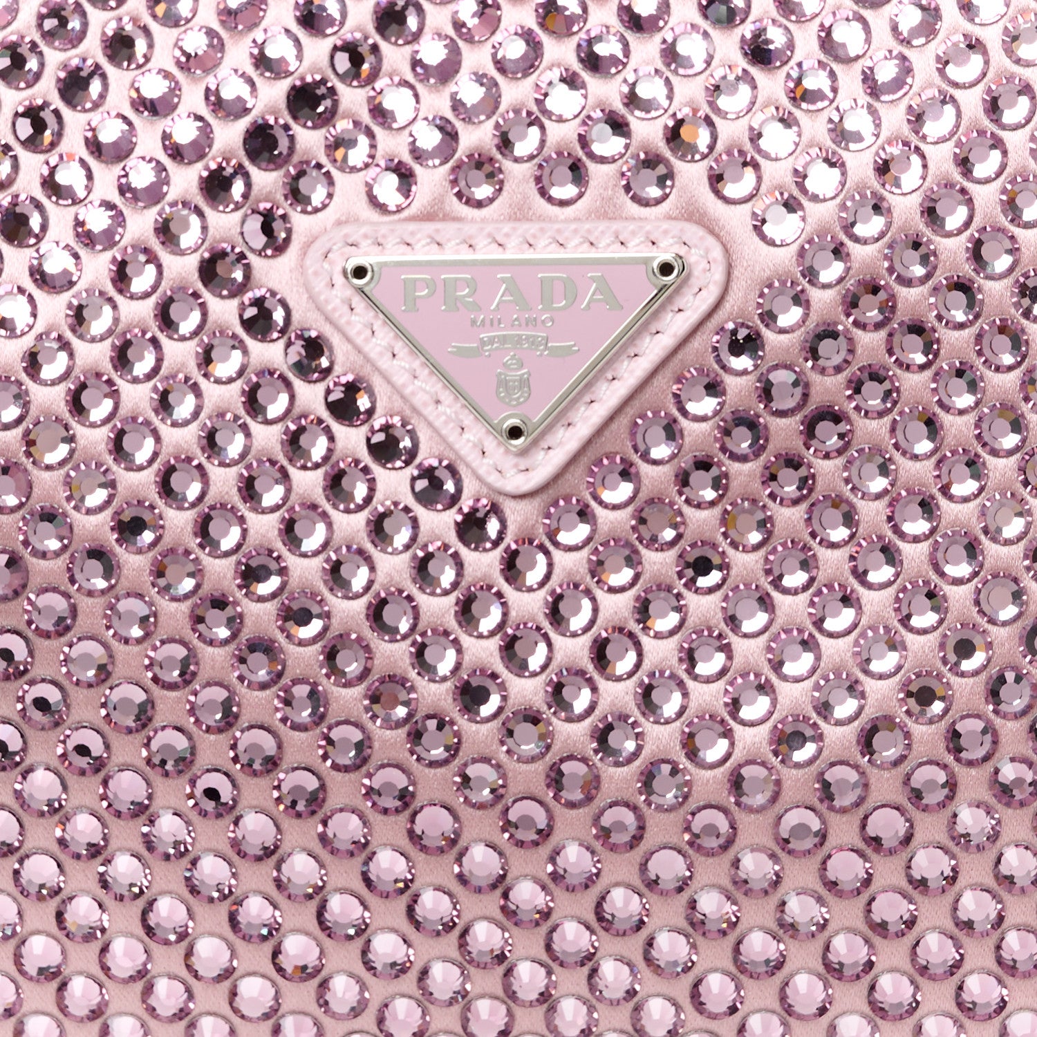 Prada Satin Crystal Mini Re-Edition 2000 Bag Alabastro 9 of 11