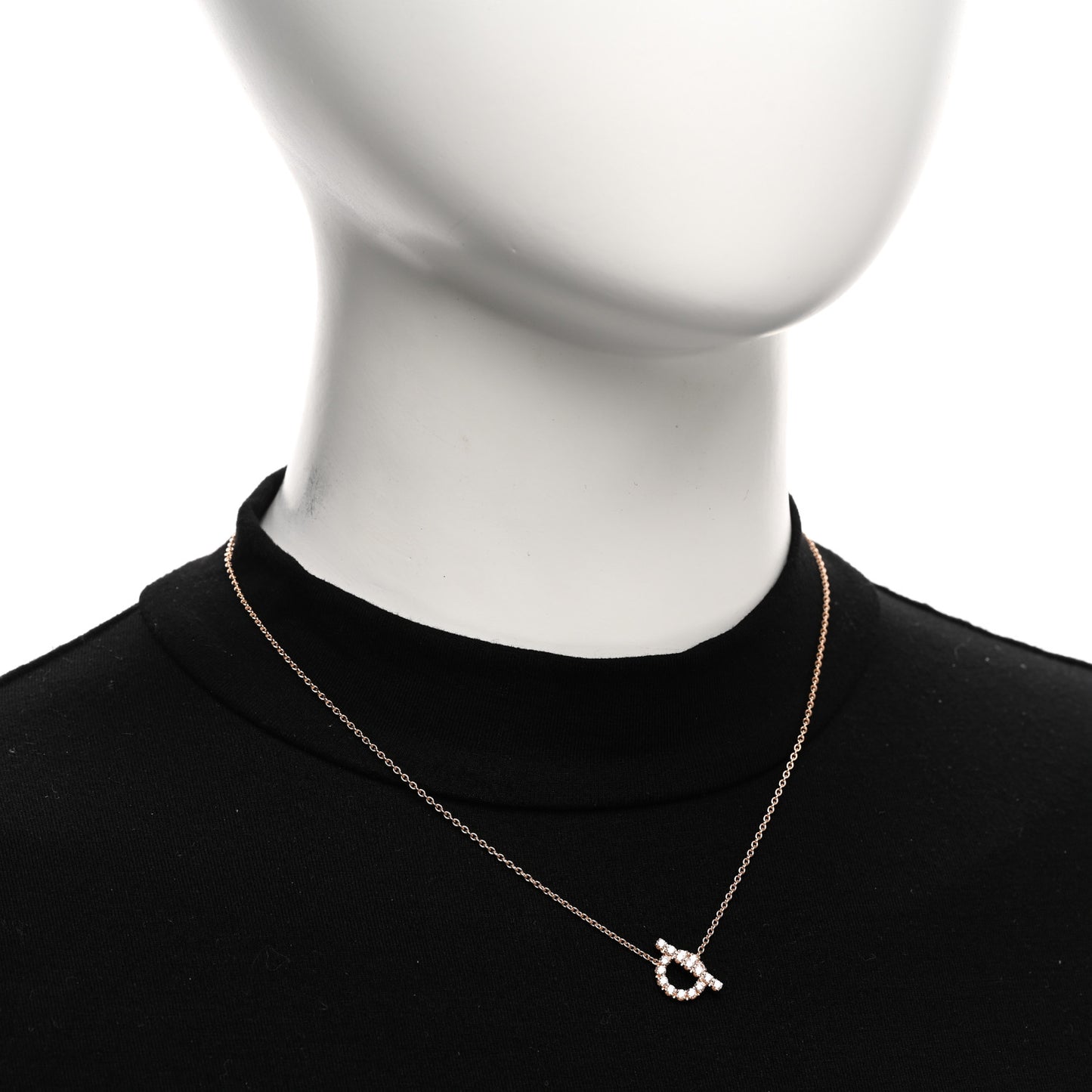 18K Rose Gold Diamond Finesse Pendant Necklace