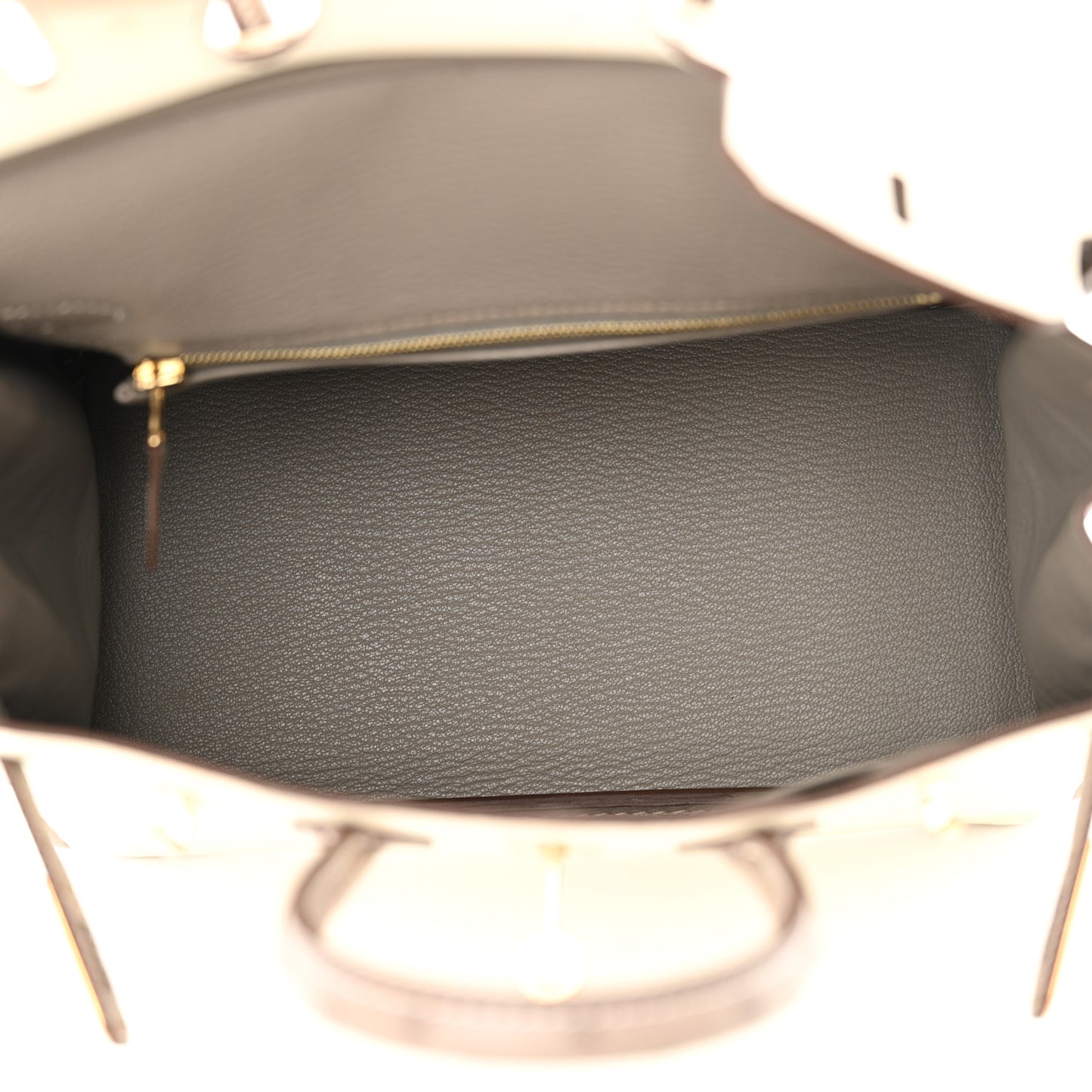 Ostrich Horseshoe Birkin 25 Beton Gris Tourterelle