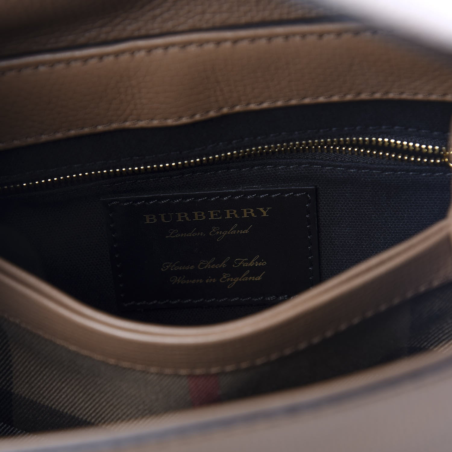 Burberry Derby Calfskin House Check Small Camberley Dark Sand 8 of 9