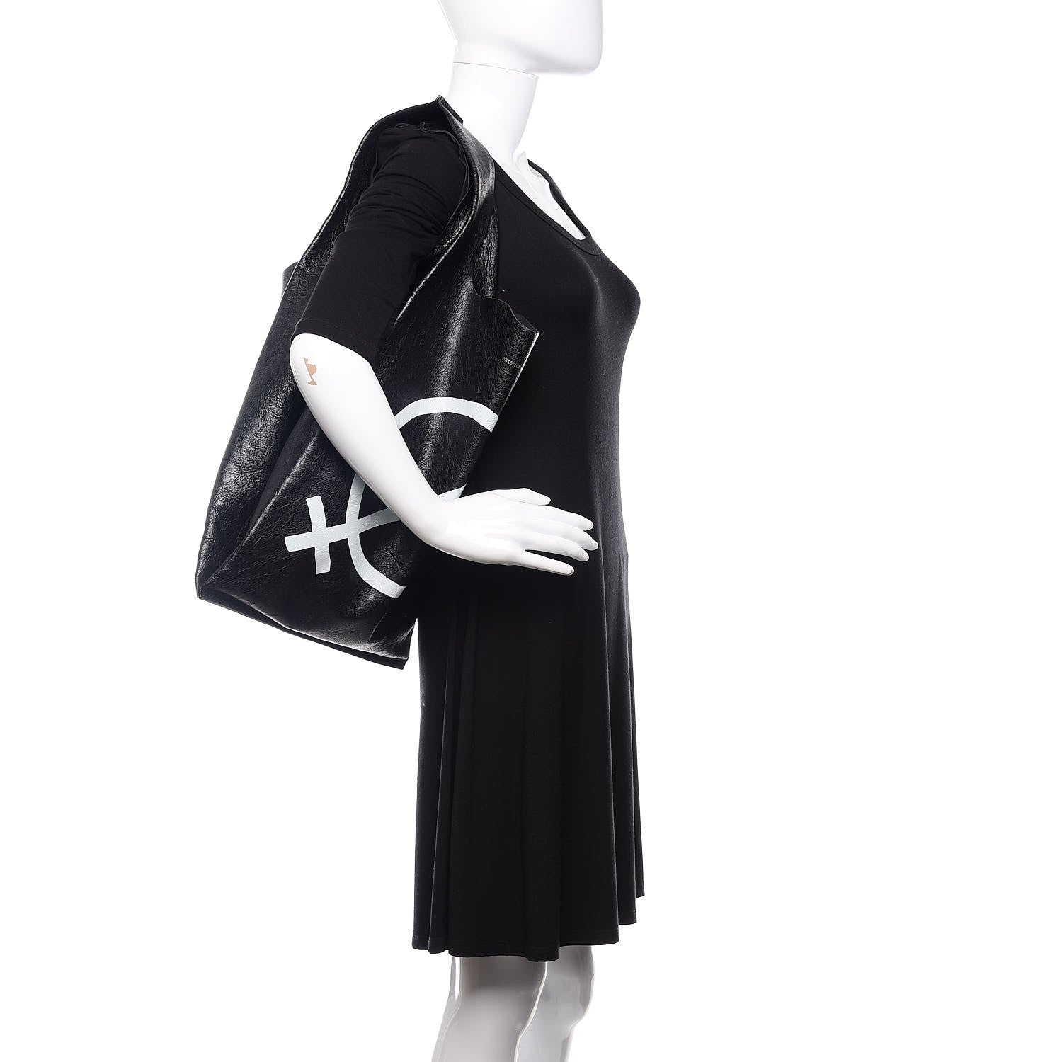 Balenciaga Agneau Arena All Gender M Supermarket Shopper Black White 2 of 11