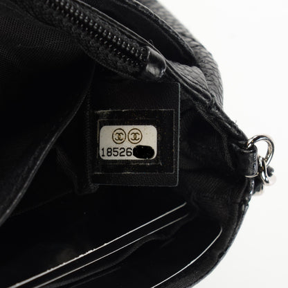Chanel Caviar Half Moon Wallet On Chain WOC Black 7 of 8