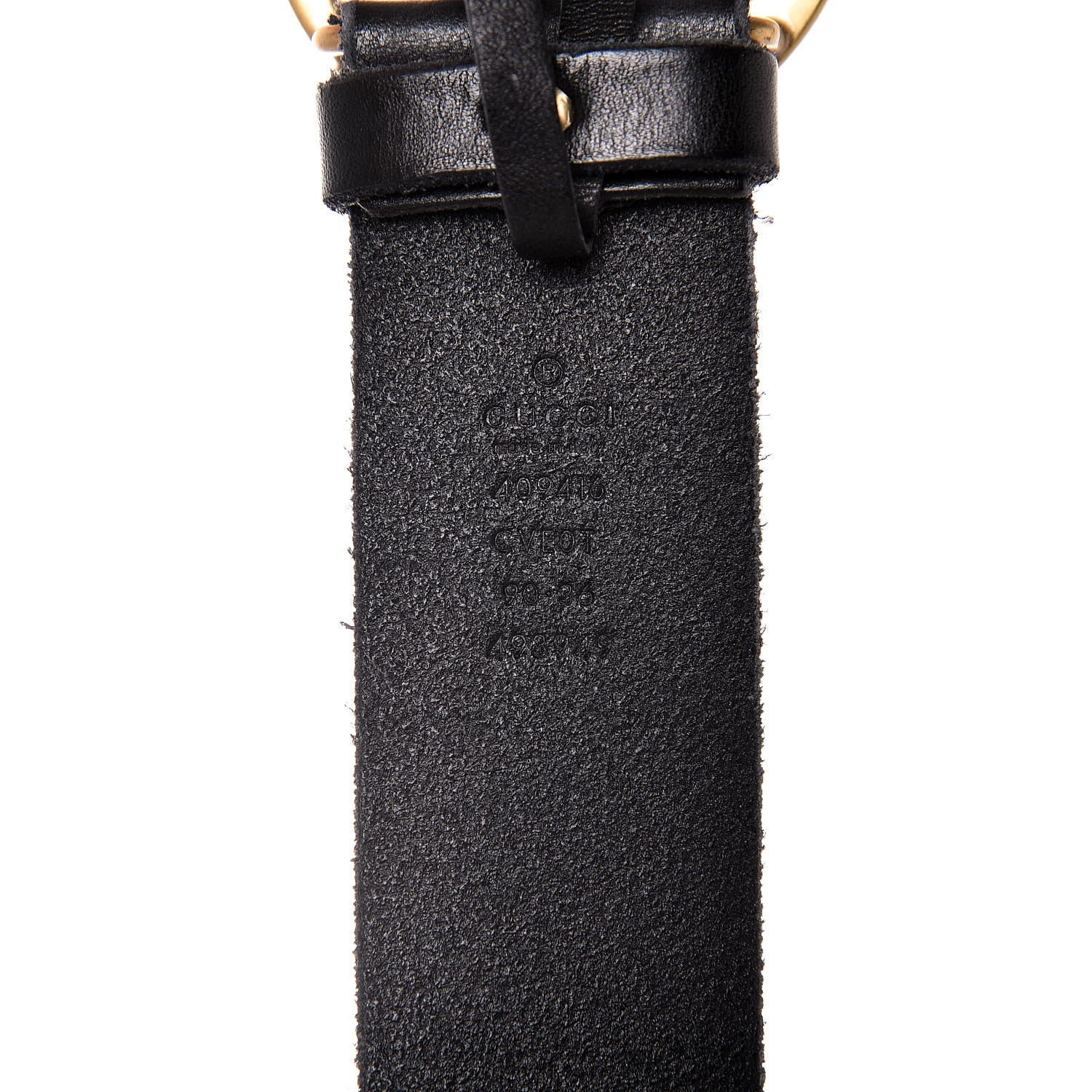 Gucci Faded Calfskin Double G 40mm Belt 90 36 Black 4 of 7