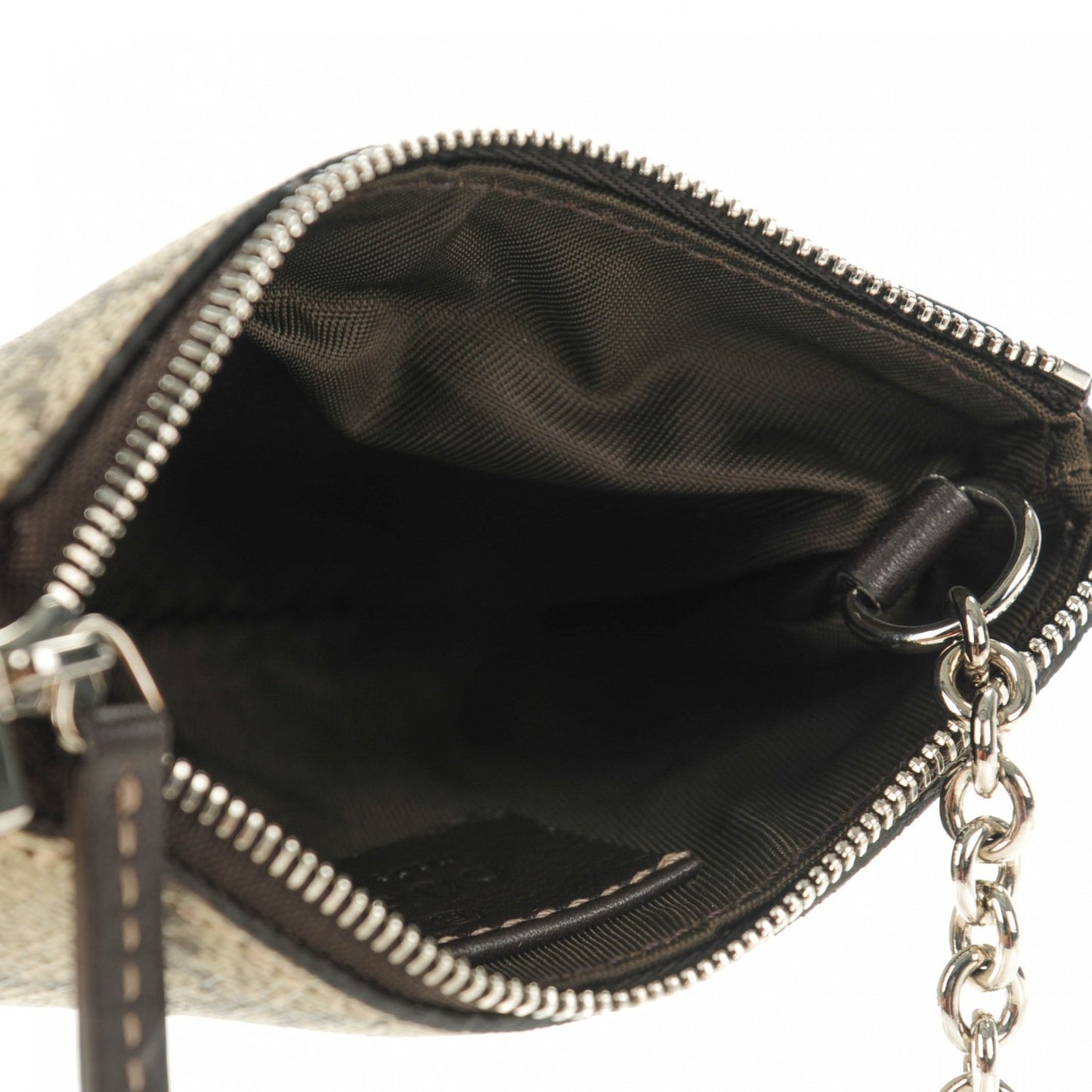 GG Supreme Monogram Selleria Key Case Beige Ebony Cocoa