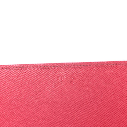Prada Saffiano Metal Oro Chain Wallet Peonia 6 of 6
