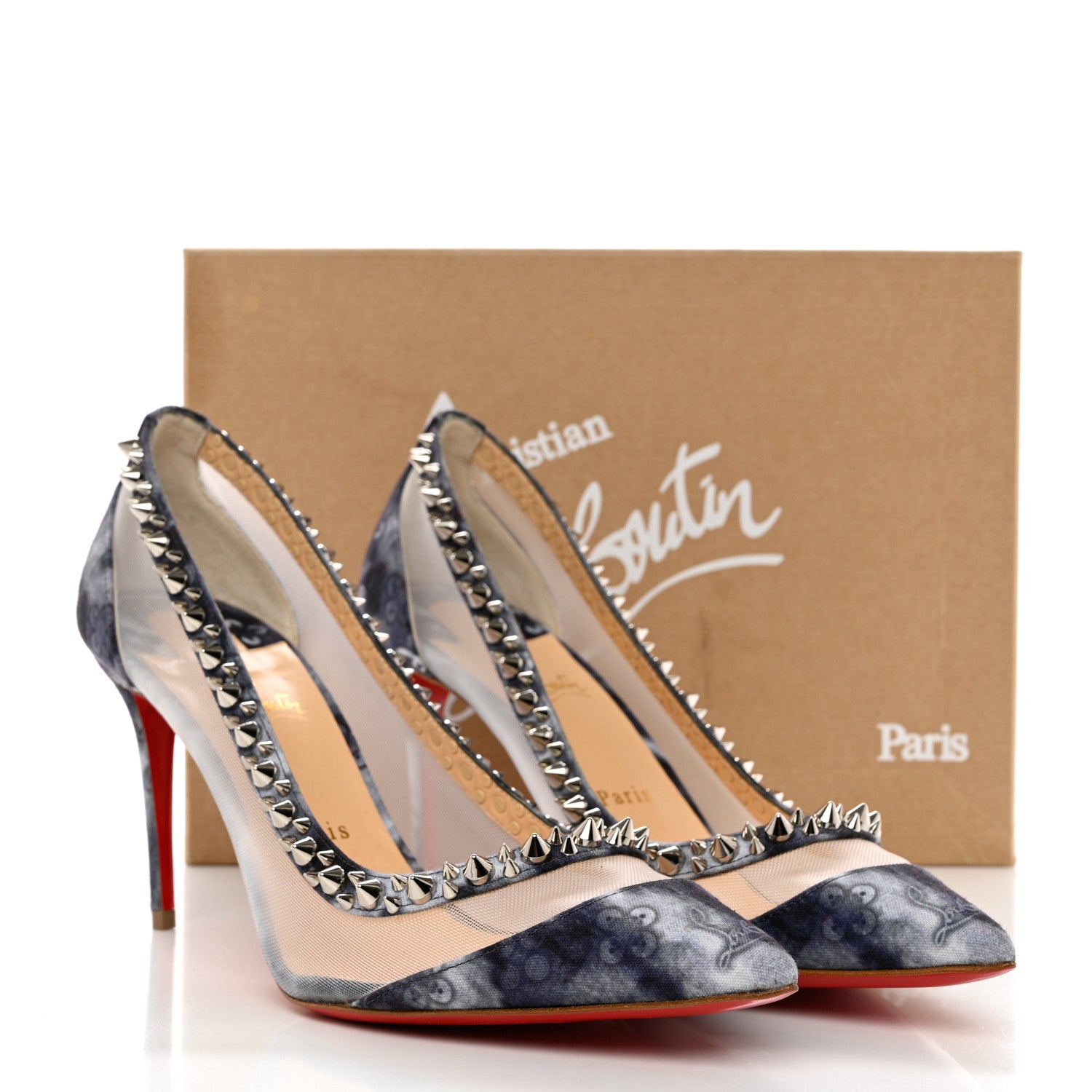 Christian Louboutin Jeans Punk Galativi Spikes 85 Pumps 41 Version 41 8 of 8