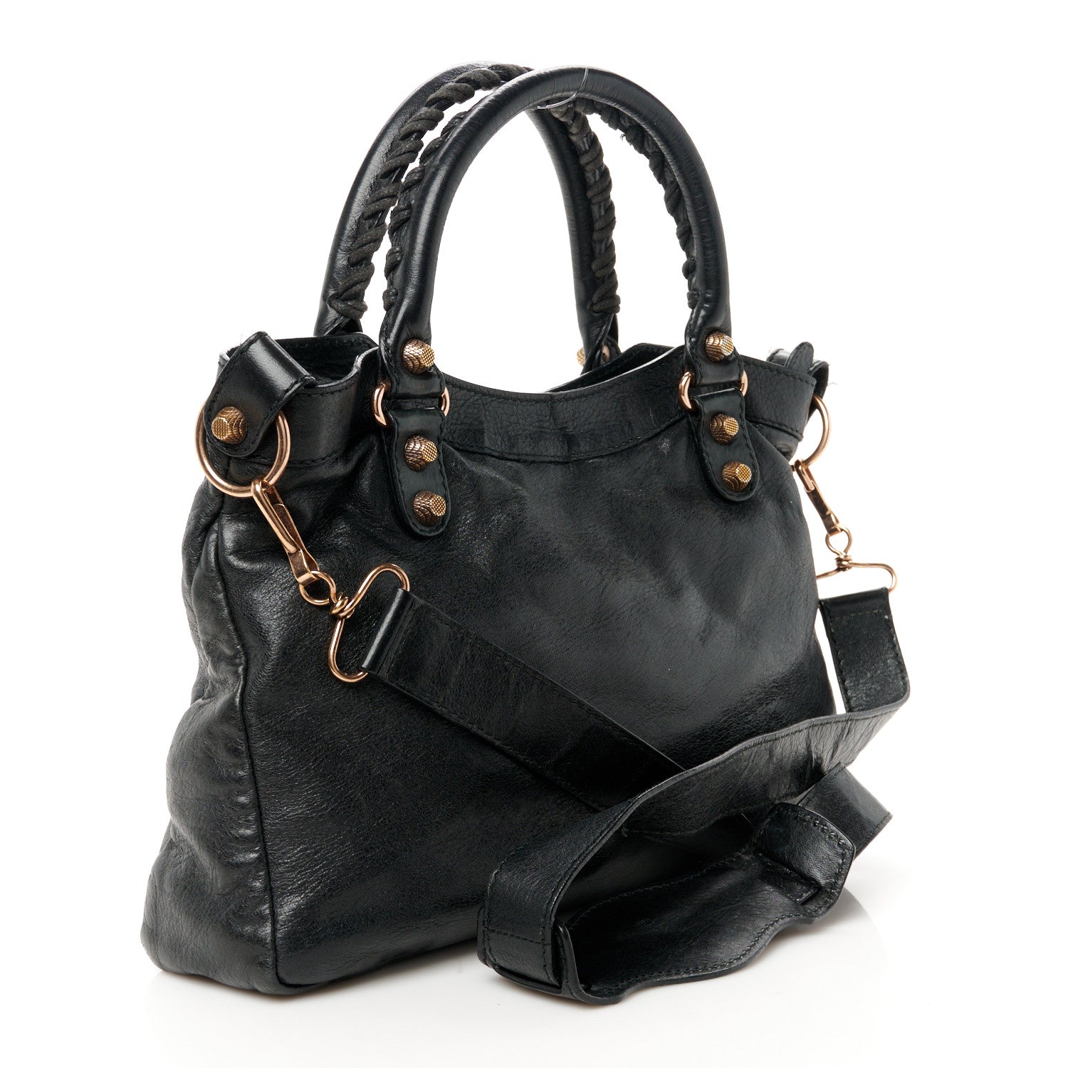 Balenciaga Agneau Giant 12 Rose Gold Hardware Town Black 4 of 13