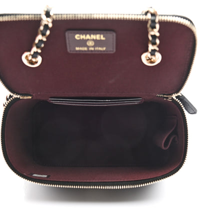Chanel Caviar Quilted Small Vanity Case With Chain Black 5 of 7