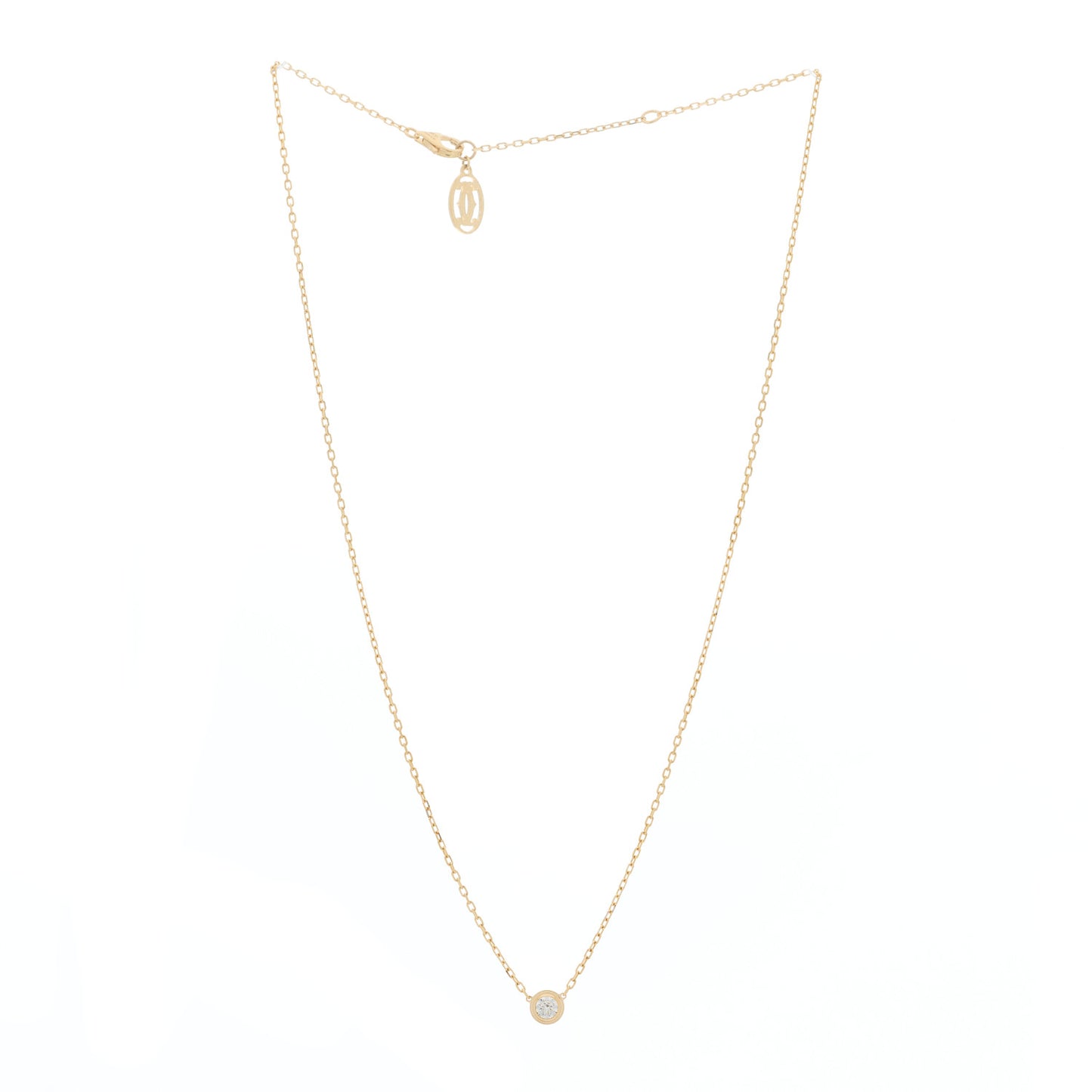 18K Yellow Gold Diamond LM D'Amour Pendant Necklace