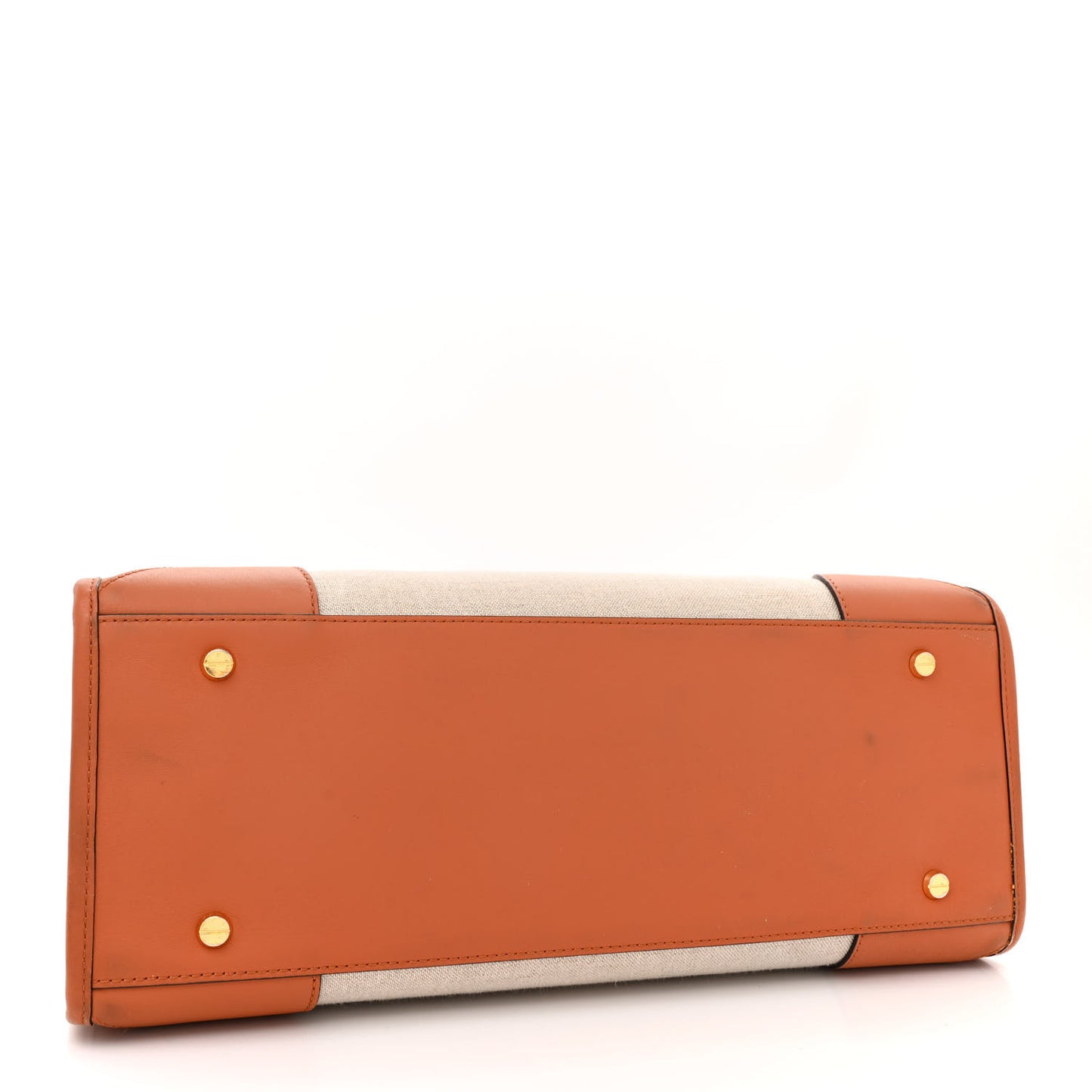 Calfskin Linen Large Munchen Tote Cognac