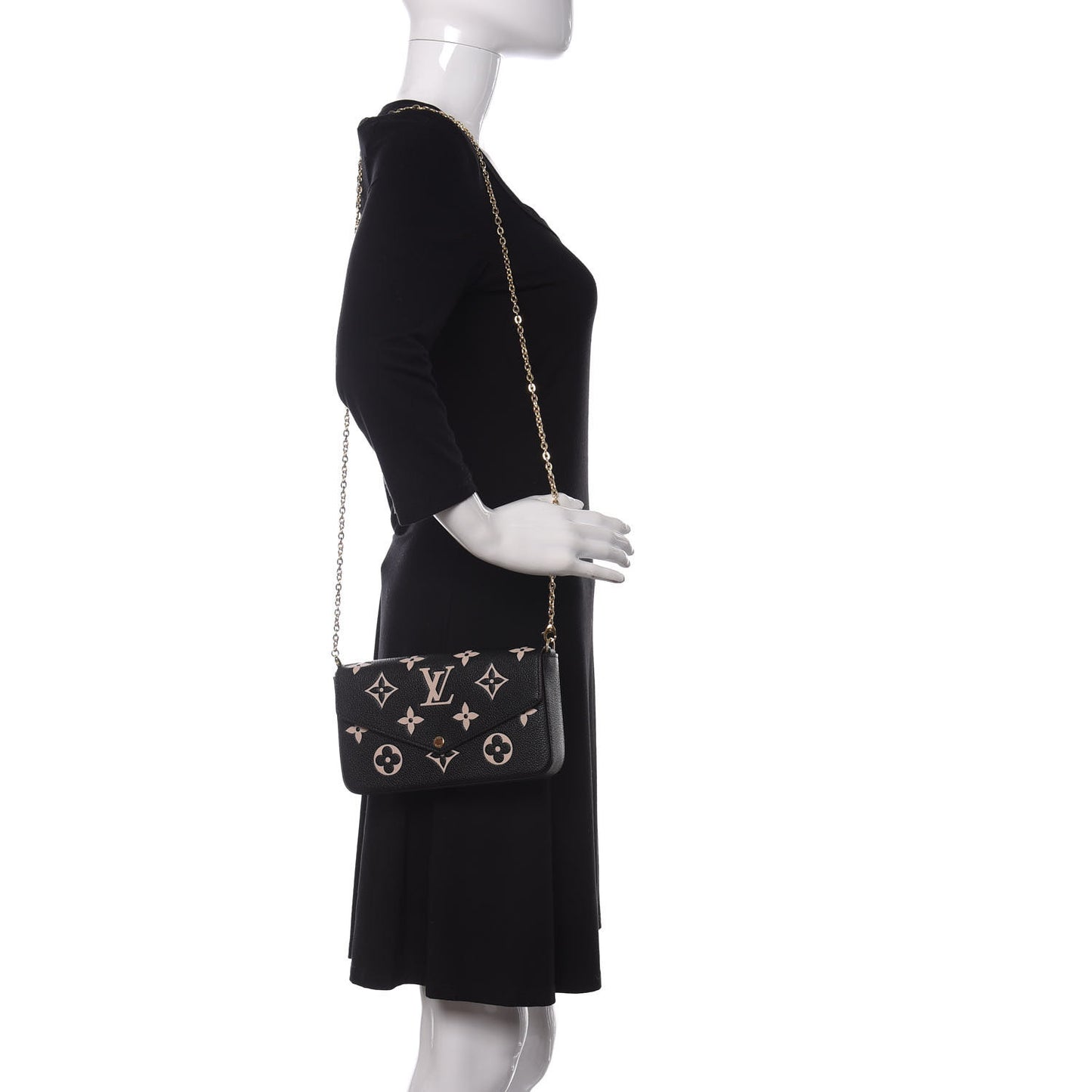 Empreinte Monogram Giant Felicie Pochette Black Beige