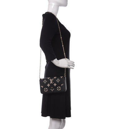 Louis Vuitton Empreinte Monogram Giant Felicie Pochette Black Beige 2 of 11
