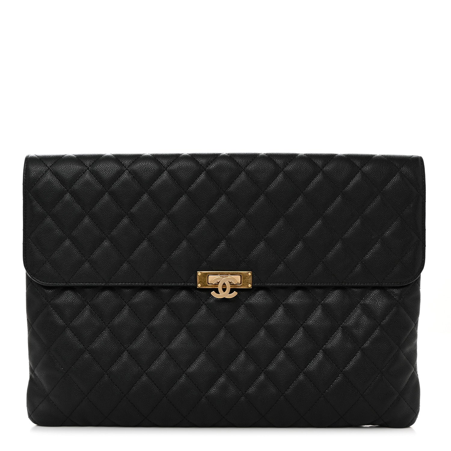 Chanel Caviar Quilted Large Golden Class Pouch Black 1 of 9