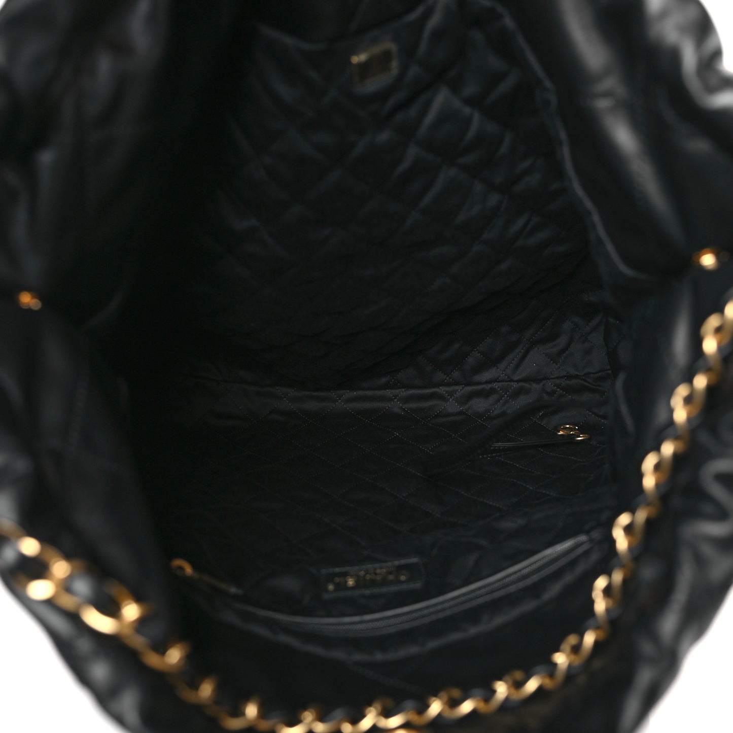 Calfskin Quilted Chanel 22 Black