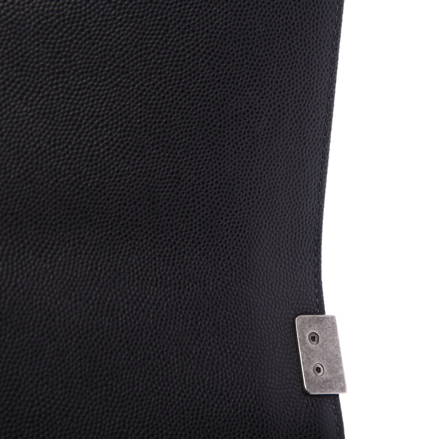 Caviar Chevron Quilted Small Boy Flap Black