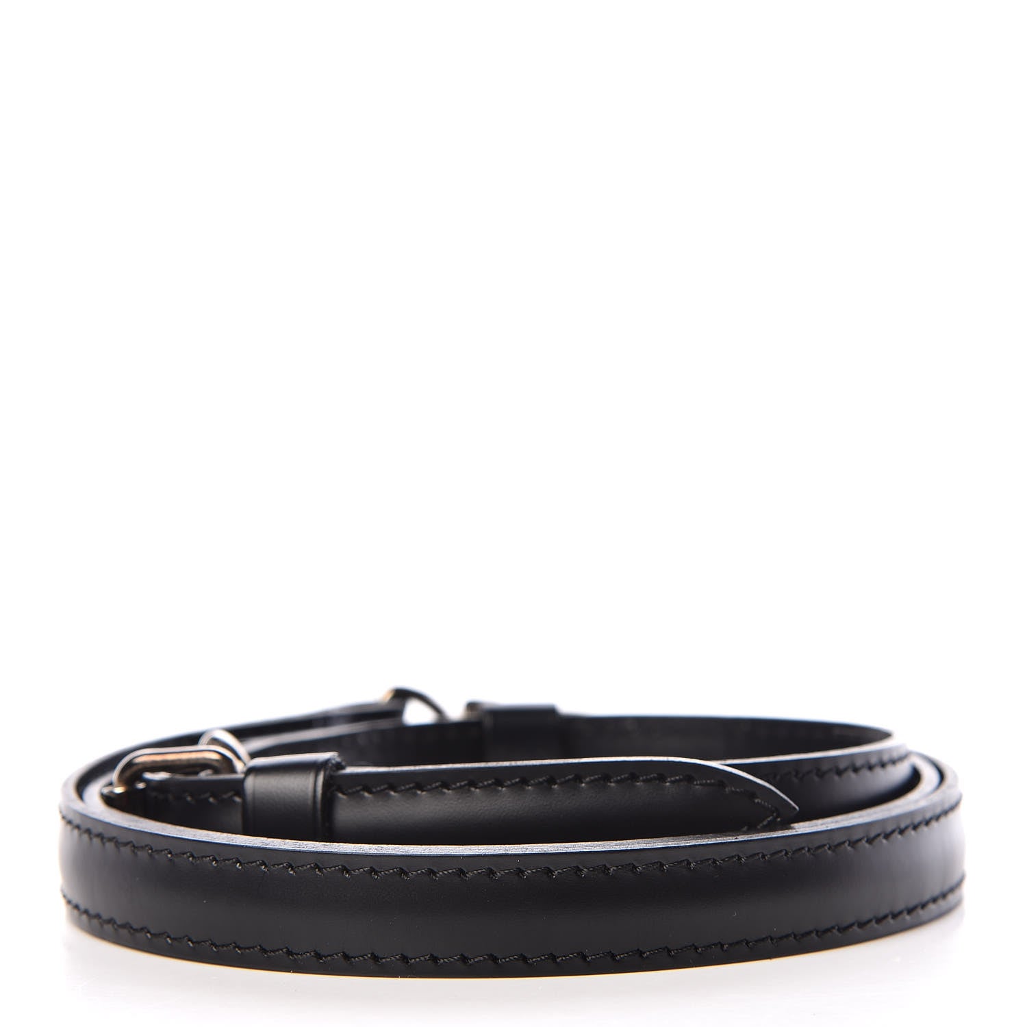 Louis Vuitton Calfskin 16mm Adjustable Shoulder Strap Black 2 of 6