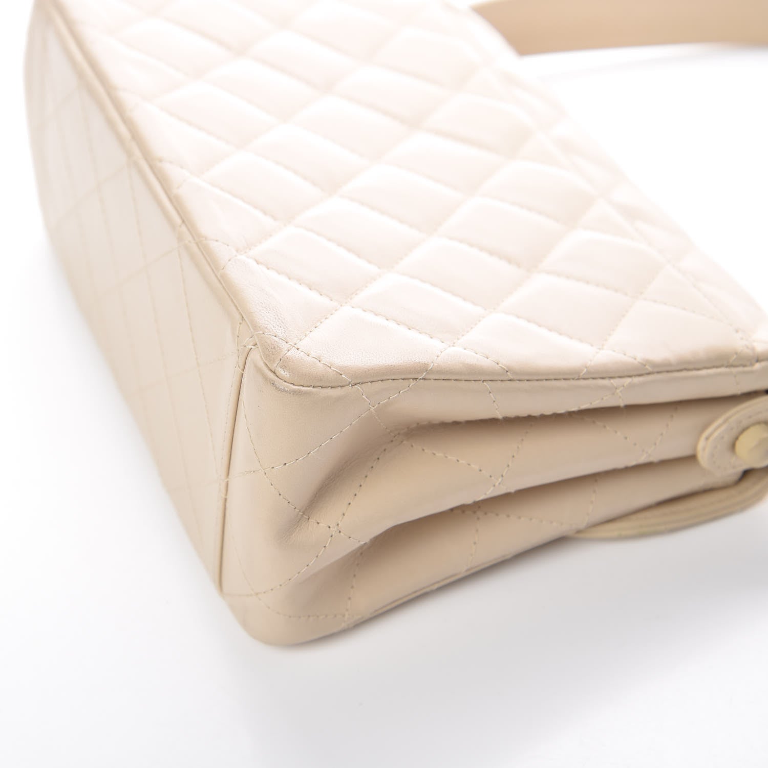 Chanel Lambskin Quilted Small Single Flap Beige Clair 12 of 15