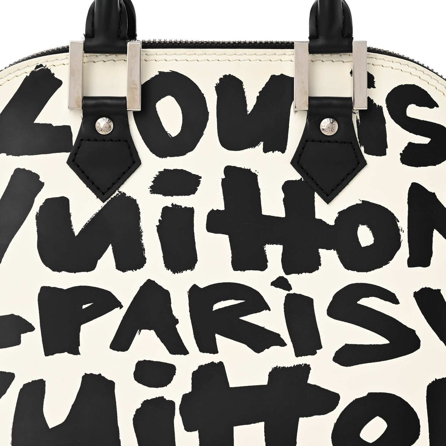 Louis Vuitton Graffiti Alma MM Black 7 of 10