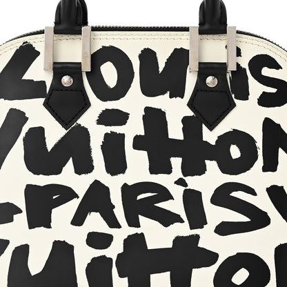 Louis Vuitton Graffiti Alma MM Black 7 of 10