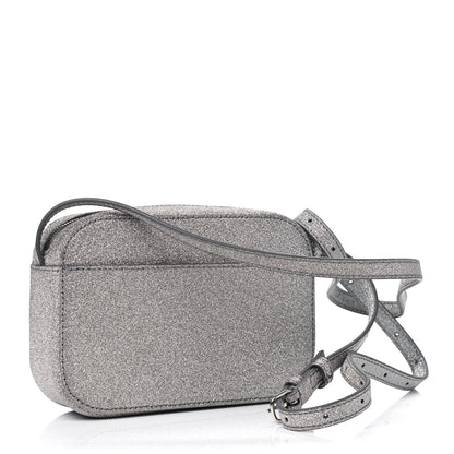 Balenciaga Glitter Calfskin Logo XS Everyday Camera Bag Silver 2 of 5