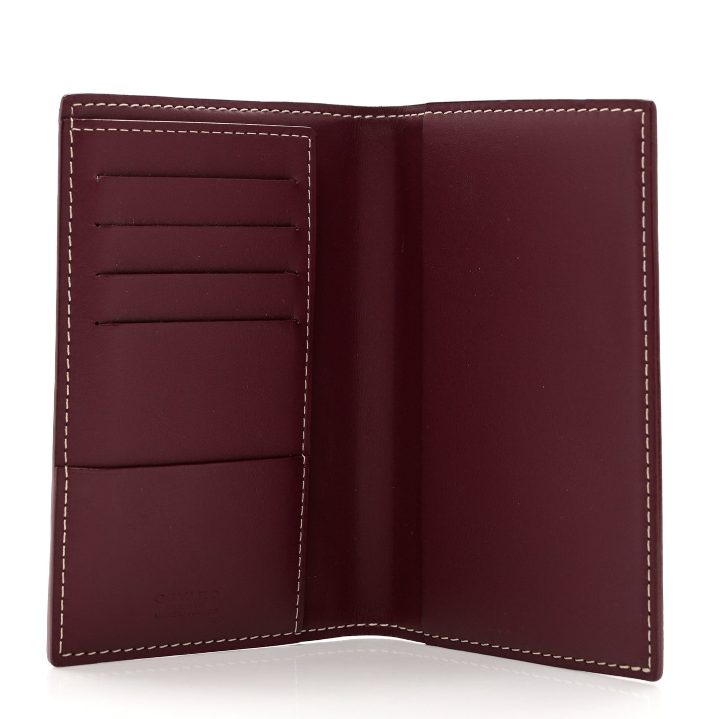 Goyardine Passport Wallet Burgundy