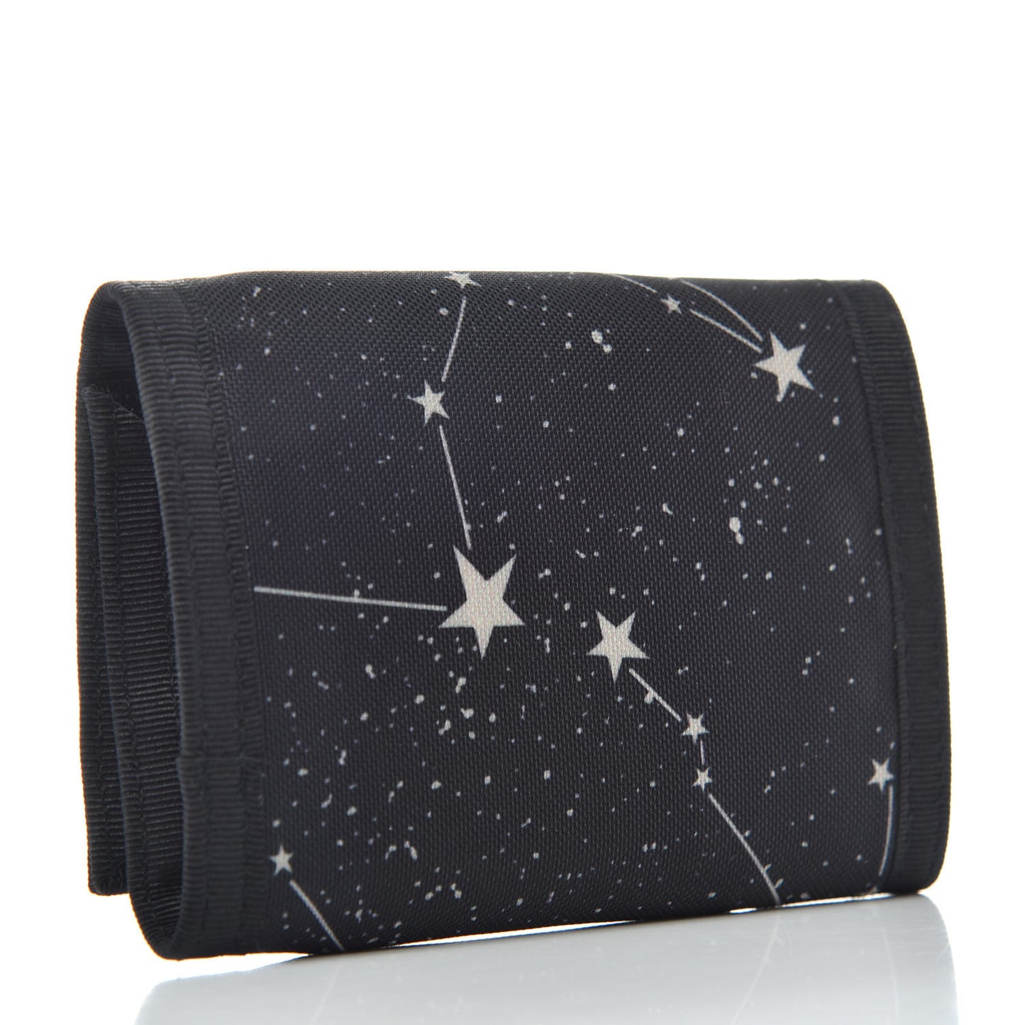 Nylon Constellation Print Tiny Buffalo Wallet Black