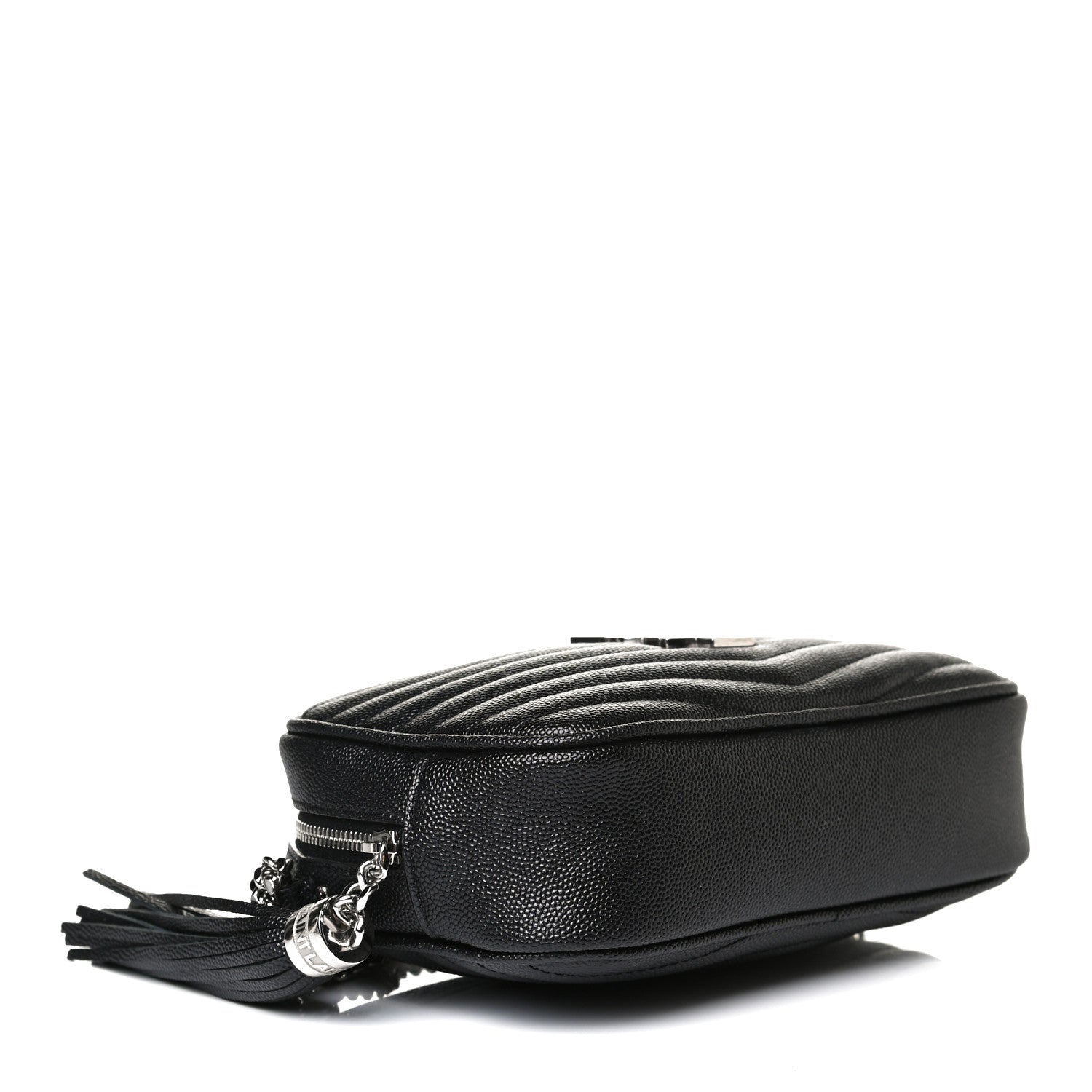 Saint Laurent Grain De Poudre Matelasse Monogram Mini Lou Camera Bag Black 3 of 12