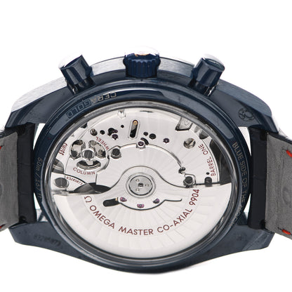Omega Ceramic Titanium Crocodile 44mm Speedmaster Co-Axial Master Chronometer Blue Side of the Moon Automatic Watch Blue Aventurine 304.93.44.52.03.002 4 of 5