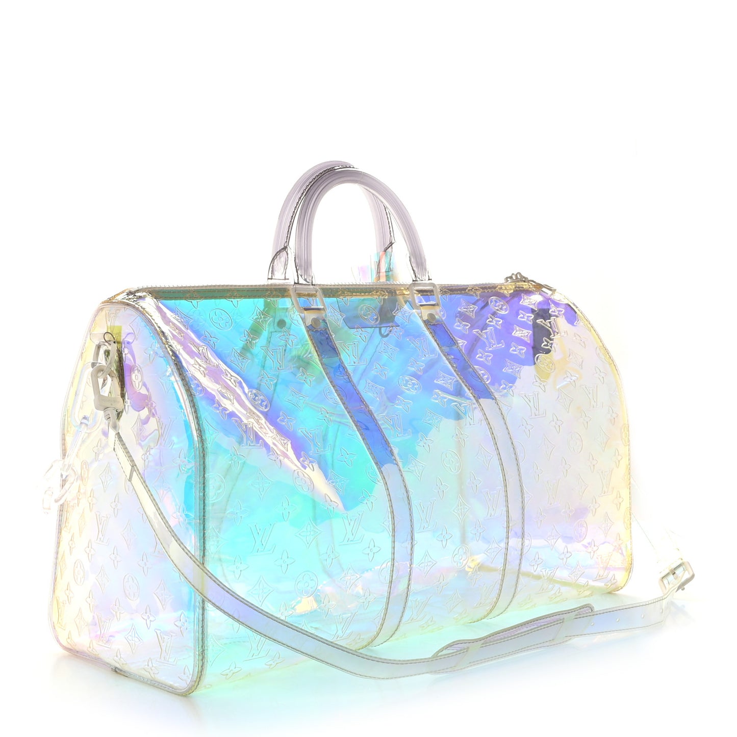 PVC Monogram Keepall Bandouliere 50 Iridescent Prism