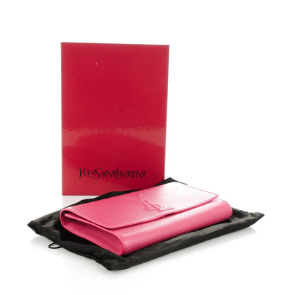 Saint Laurent Calfskin Monogram Large Belle De Jour Clutch Pink 4 of 7