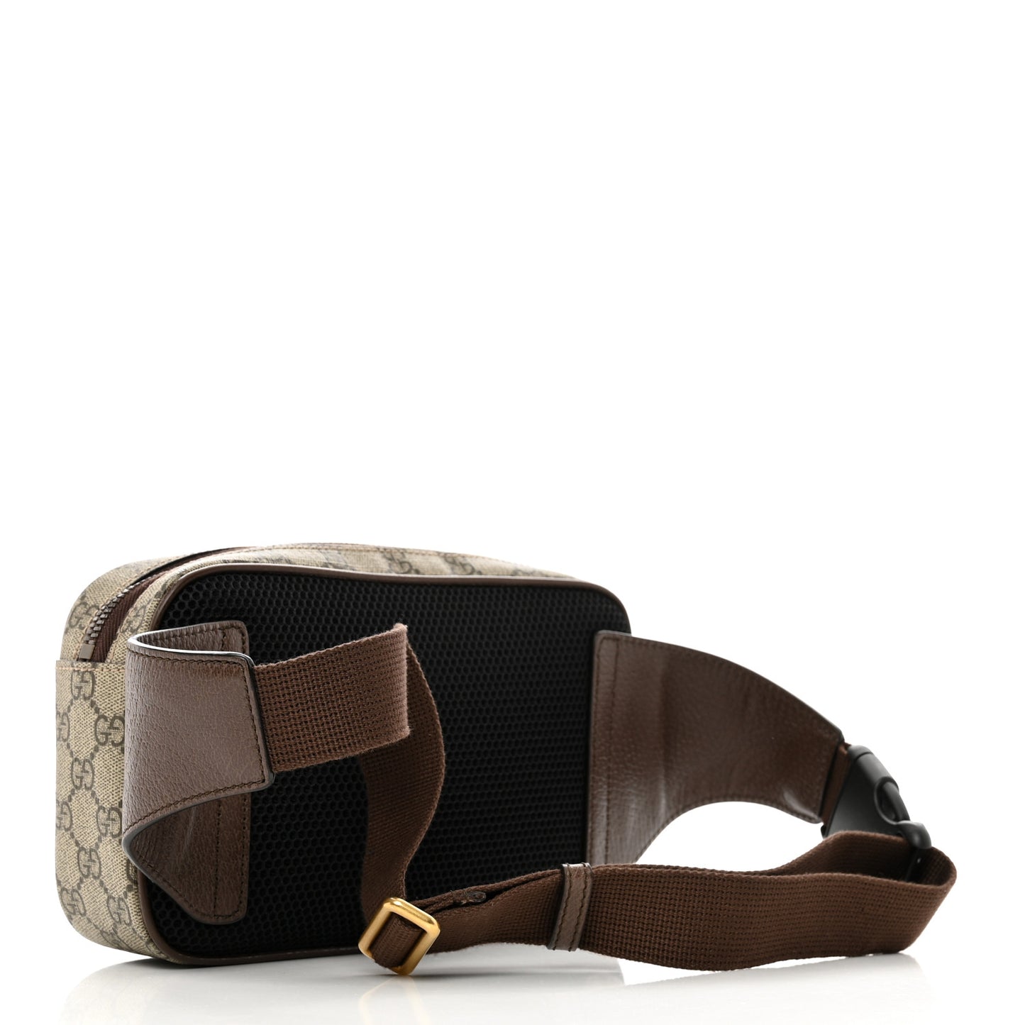 Soft GG Supreme Monogram Medium Ophidia Belt Bag Dark Brown