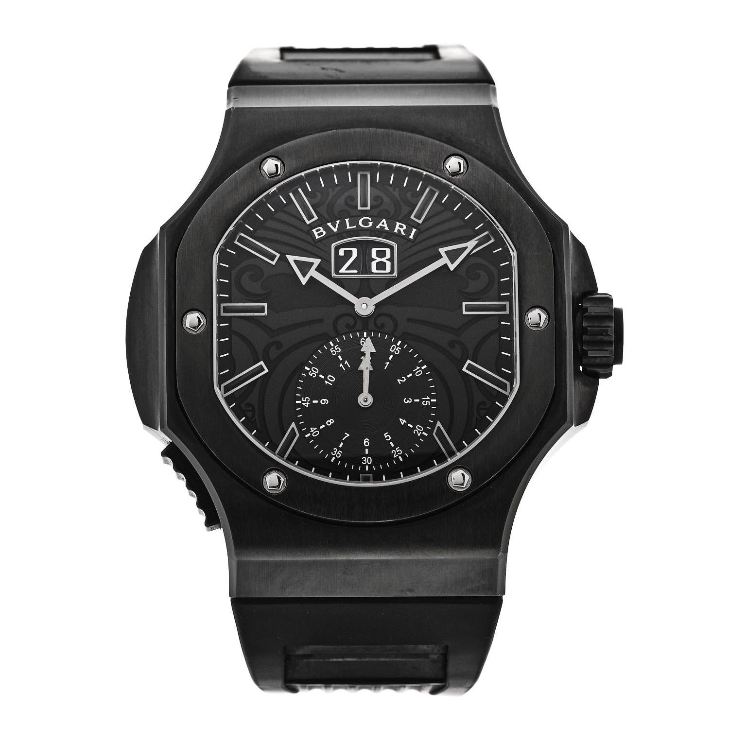 Bulgari PVD Stainless Steel 47mm Endurer Chronosprint Daniel Roth Automatic Watch Black 1 of 4