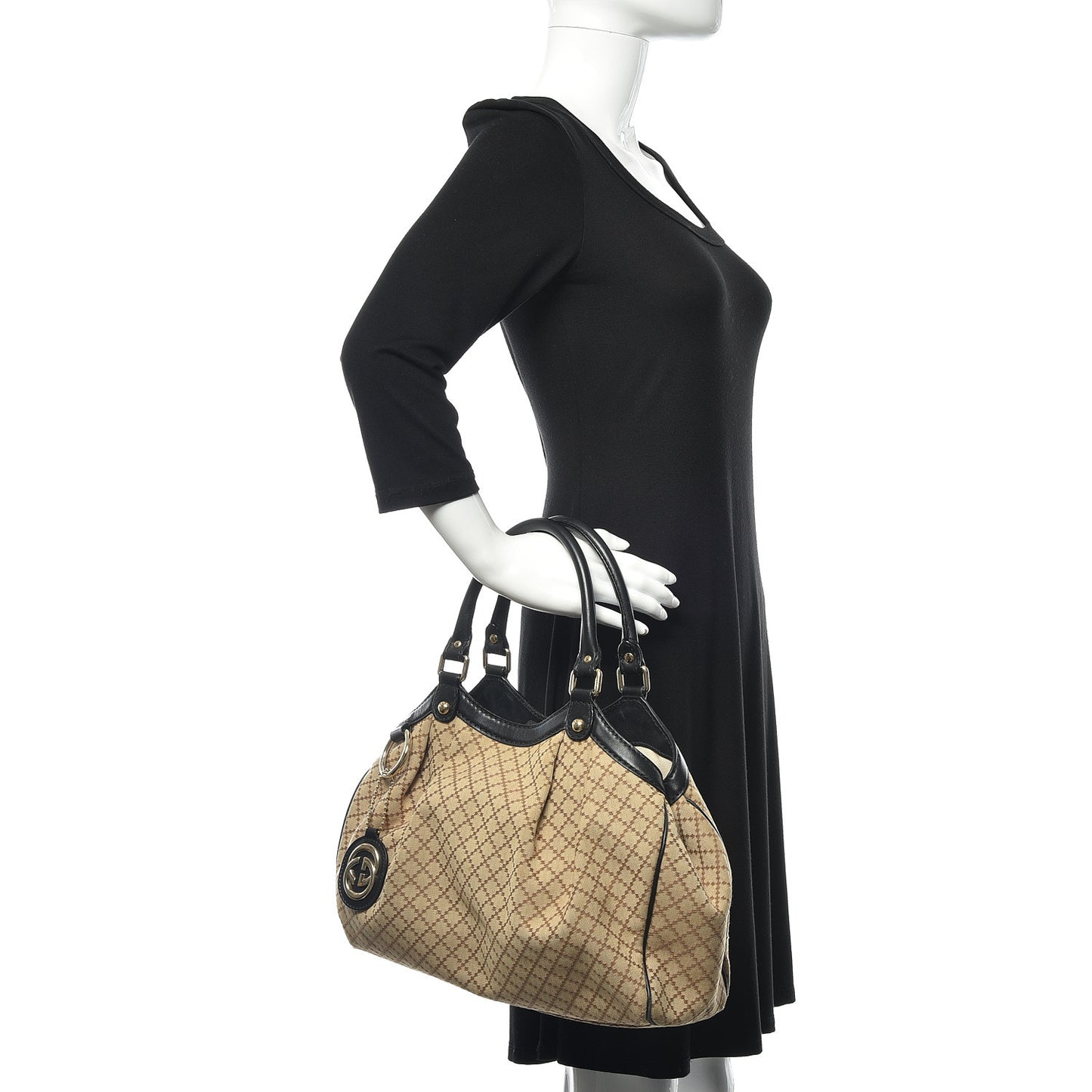 Diamante Medium Sukey Tote Black