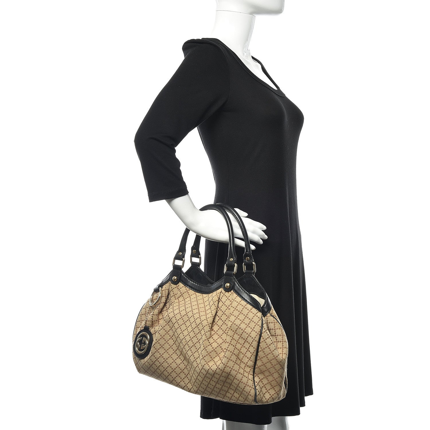 Gucci Diamante Medium Sukey Tote Black 2 of 15