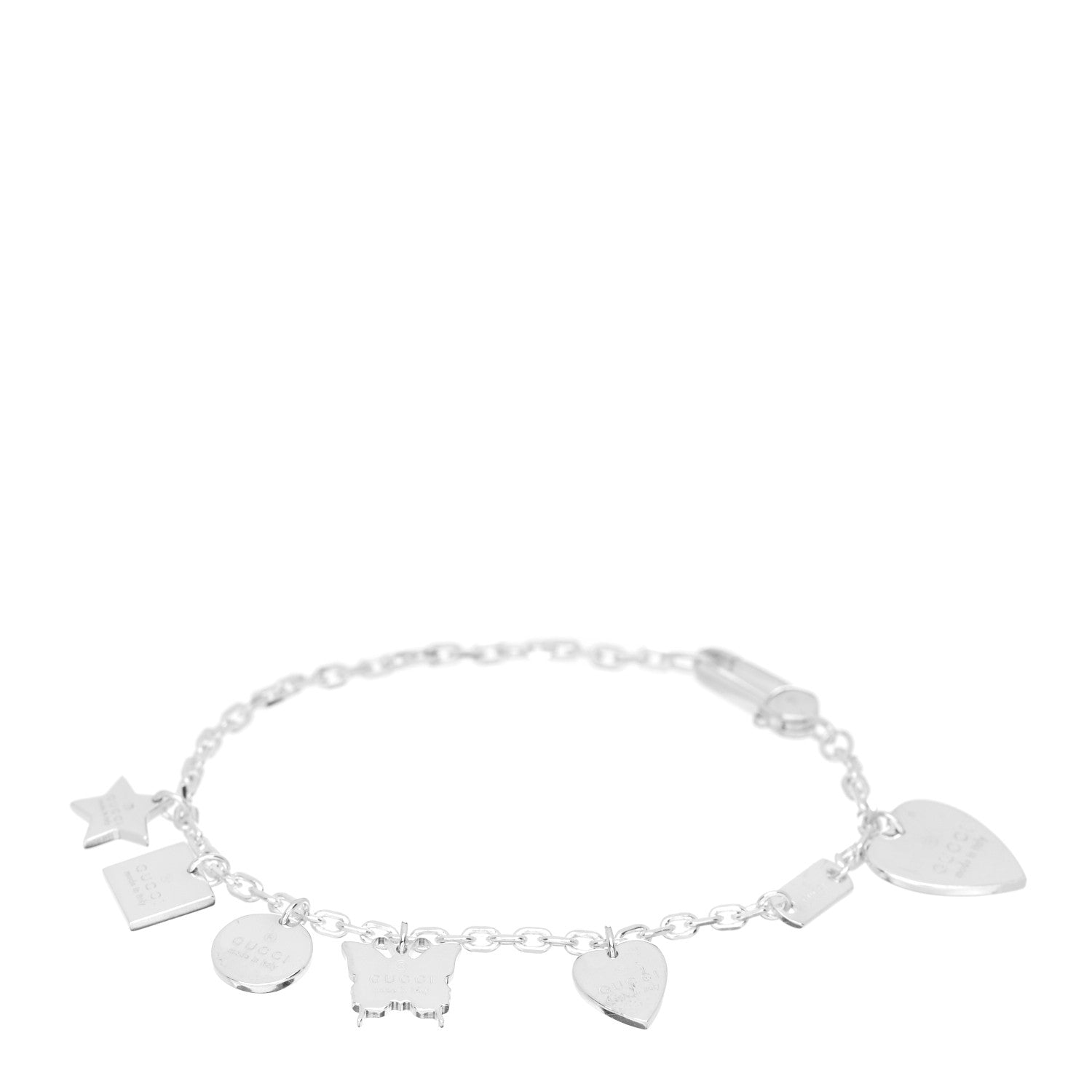 Gucci Sterling Silver Trademark Charm Bracelet 1 of 3